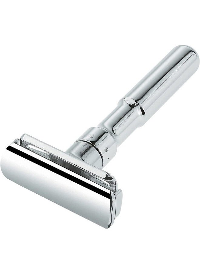 Merkur FUTUR 701 Adjustable Double Edge Safety Razor - Bright Chrome | Adjustable Razor With Dial | Made in Germany | Plastic-Free | Snap-On Cap Design | Straight Bar - Image 1