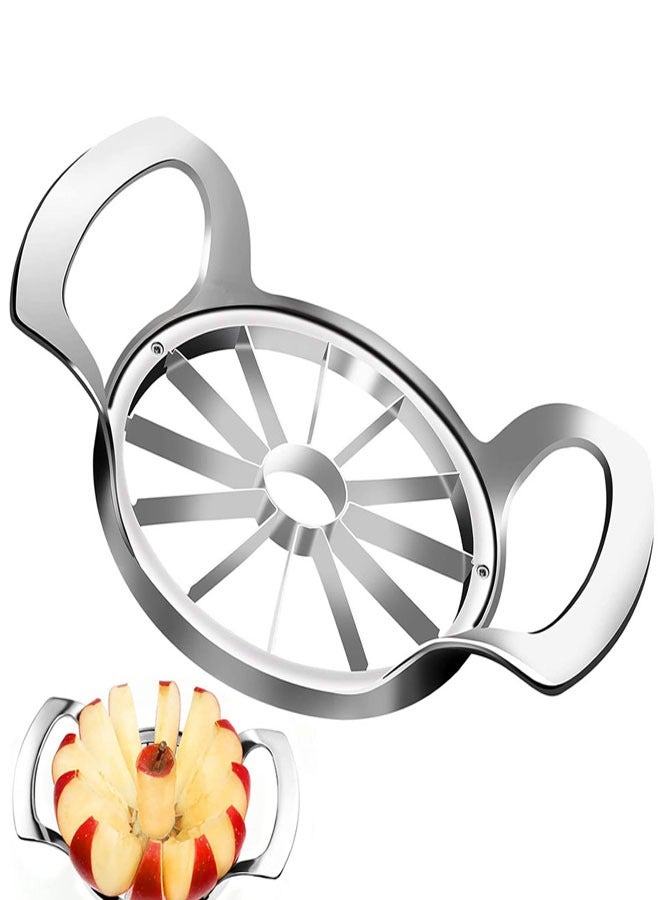 Stainless Steel Apple Slicer, 12-Blade Extra Large Apple Corer, Dishwasher Safe Easy to Use Sharp Apple Slicer and Corer for Vegetables, Fruit and Pineapple
