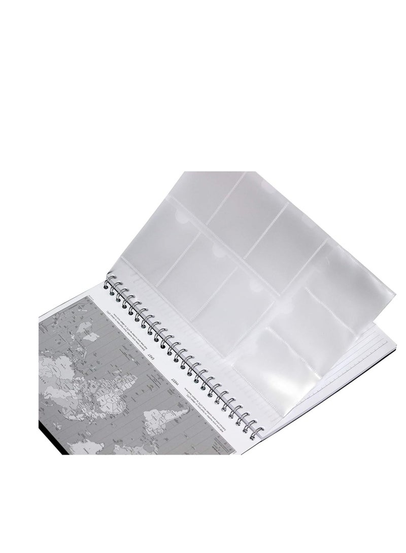 Pukka Pad Pukka Pad A4+ Spiral Bound Meeting Pad Notebook Single Line Diary 160 Pages, Ruled, 90gsm, 7mm Line, Perforated Page, Polyprop Cover, Elastic Closure, 9 Pocket Business Card Holder, A4 Storage Pocket - Image 3