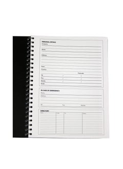 Pukka Pad Pukka Pad A4+ Spiral Bound Meeting Pad Notebook Single Line Diary 160 Pages, Ruled, 90gsm, 7mm Line, Perforated Page, Polyprop Cover, Elastic Closure, 9 Pocket Business Card Holder, A4 Storage Pocket  - Image 4