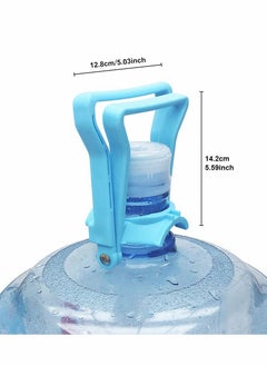 Excefore Water Bottle Carrier Lifter, 2 Pcs Multifunctional Advanced Ergonomic 5 Gallon Water Bottle Handle, 5 Gallon Advanced Ergonomic Drinking Water Bottle Handle Anti-Slip Easy to Carry (Blue)  - Image 4