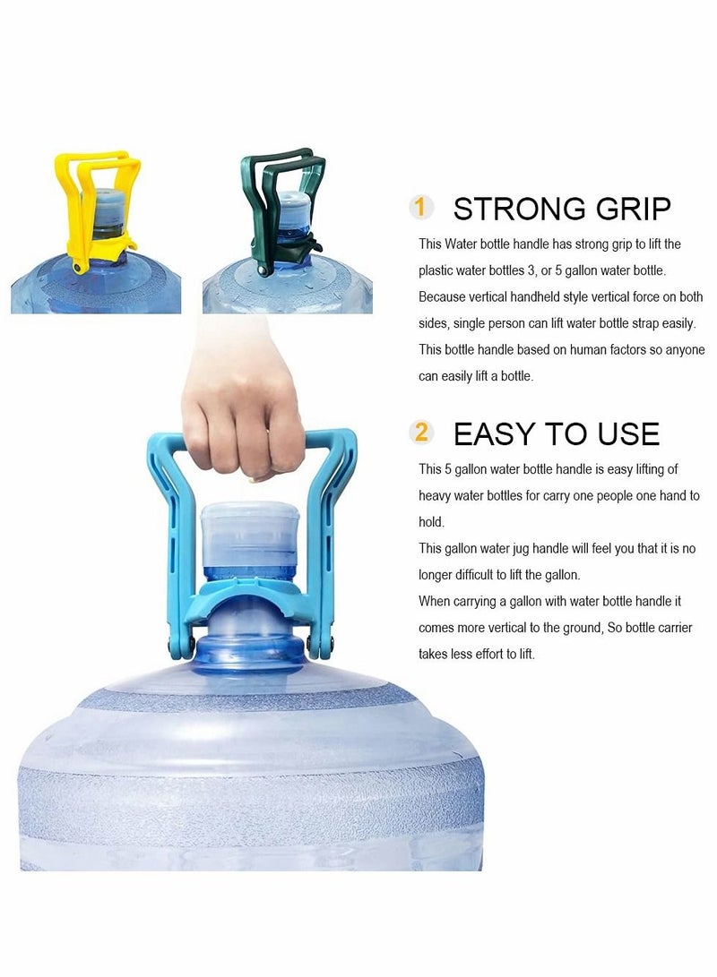 Excefore Water Bottle Carrier Lifter, 2 Pcs Multifunctional Advanced Ergonomic 5 Gallon Water Bottle Handle, 5 Gallon Advanced Ergonomic Drinking Water Bottle Handle Anti-Slip Easy to Carry (Blue) - Image 5