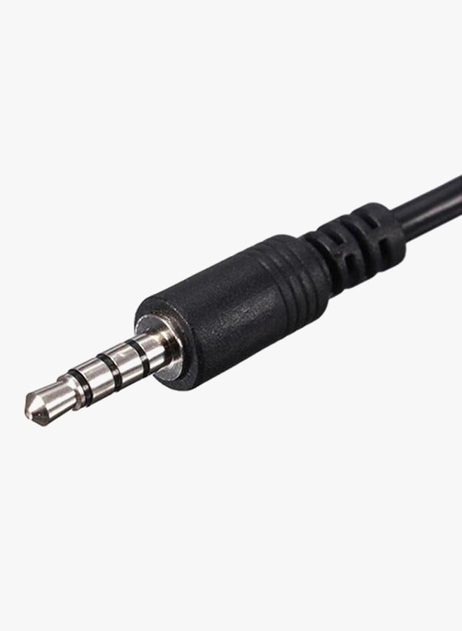 Male AUX To Female Converter Adapter Cable Black - Image 4