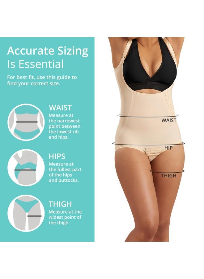 MARENA SFBHA Recovery Panty-Length Post-surgical Compression Girdle, High-Back - Adjustable Bikini Length - Medium, Black - Image 4