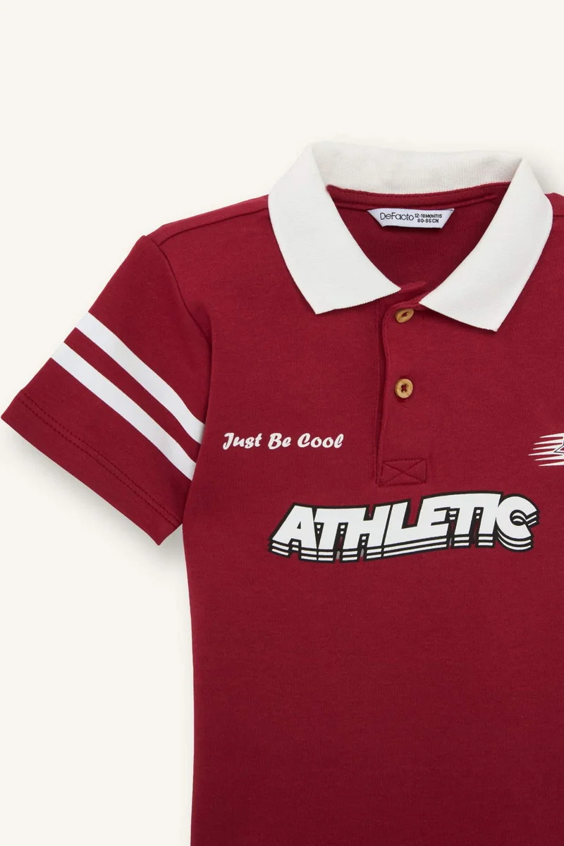 DeFacto Baby Boy Oversize 100% Cotton Short Sleeve Polo T-Shirt