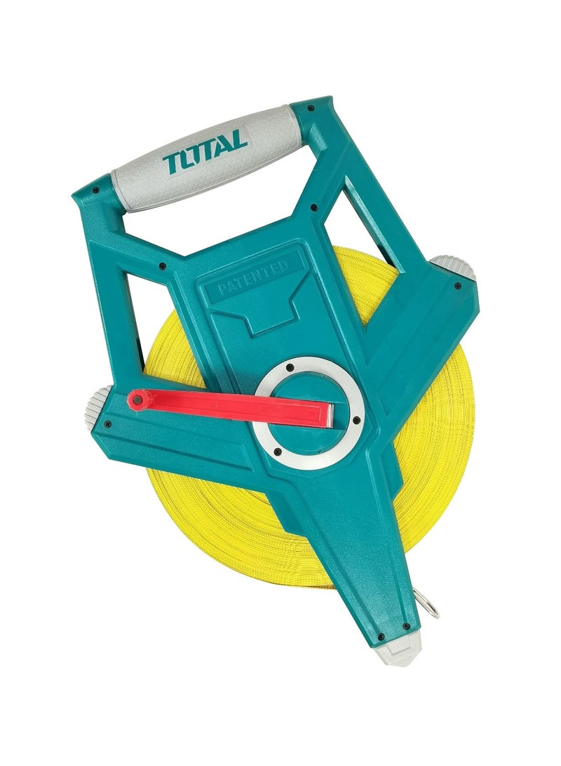 توتال إجمالي شريط قياس الألياف الزجاجية 100 متر × 12.5 مللي متر شريط المسح بكرة مفتوحة الشريط أشرطة القياس الطويلة ABS البلاستيك TMTF12508 - Image 4