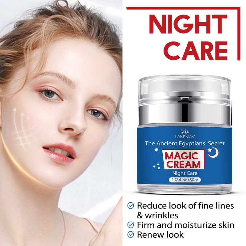 Magic Night Cream 50g - Hydrating, Moisturizing, Anti-Wrinkle Facial  Serum - Image 3