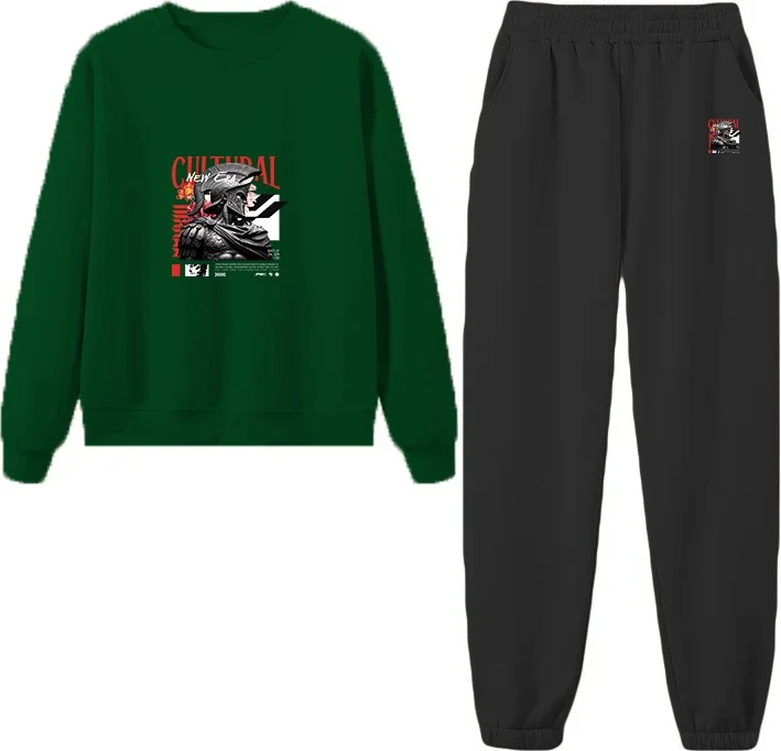 DogFish Tracksuit Oversize Nomorehustle Printed Tracksuit,lover,couple Combination Orange