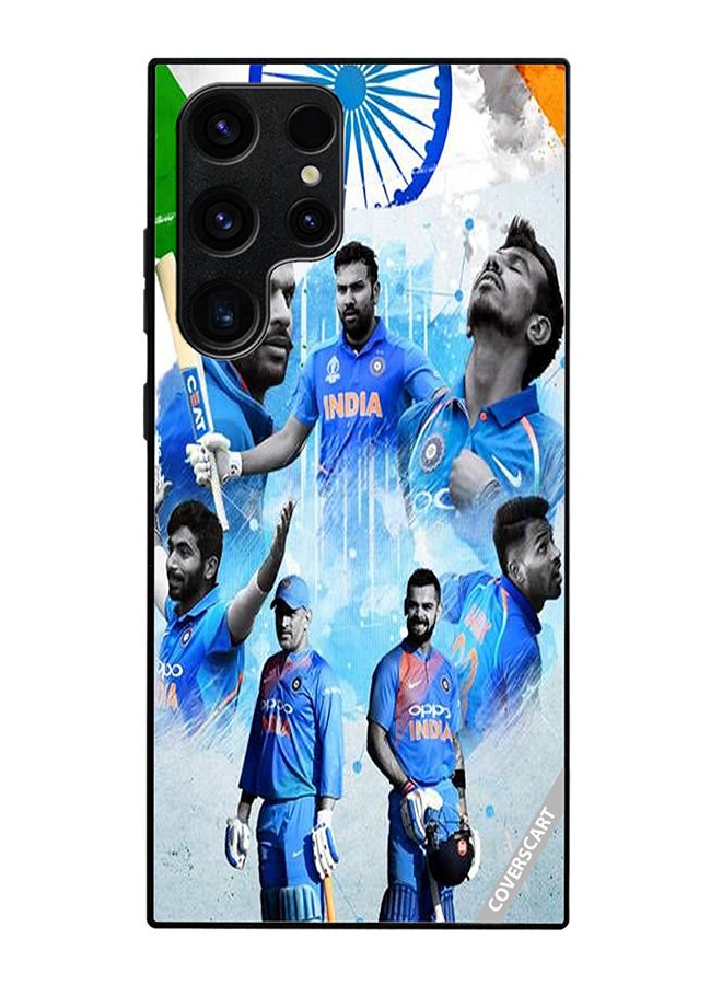 Protective Case Cover For Samsung Galaxy S22 Ultra 5G Indian Players Design Multicolour