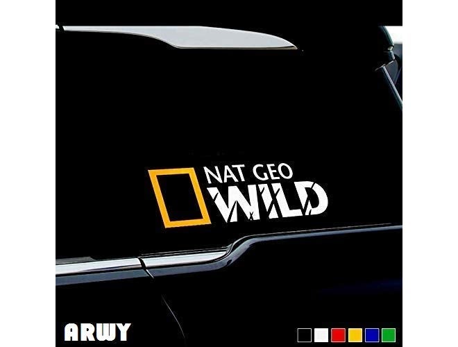ROONIR® car Sticker car Stickers Exterior NAT Geo Wild National Geographic Car Stickers Exterior Decorative Sporty Vinyl Decal Sticker for Sides Hoods Bumper Bonnet Rear - Image 3