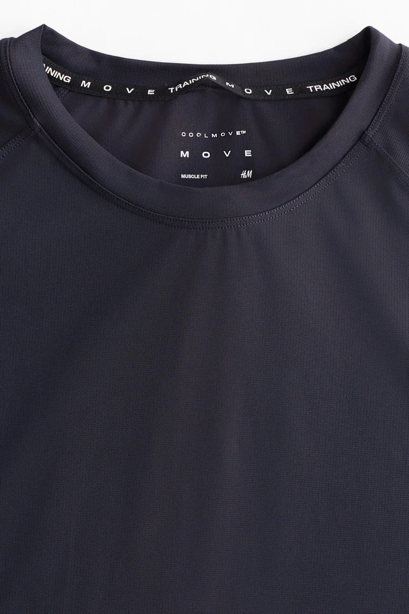 H&M  Muscle Fit Sports T-shirt with CoolMove™ for Men | Best Price UAE