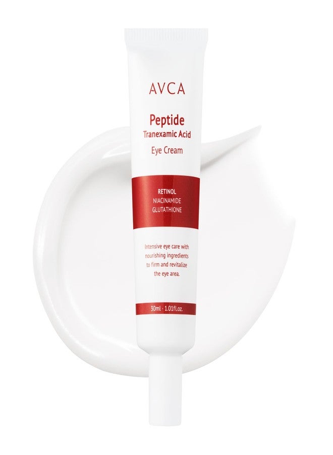 افكا كريم العين AVCA Peptide مع حمض الترانيكساميك - كريم كوري لمنطقة تحت العين لعلاج الهالات السوداء والخطوط الدقيقة وشد البشرة - يحتوي على الريتينول والنياسيناميد وحمض الهيالورونيك، 30 مل (1.01 أونصة سائلة) - Image 1