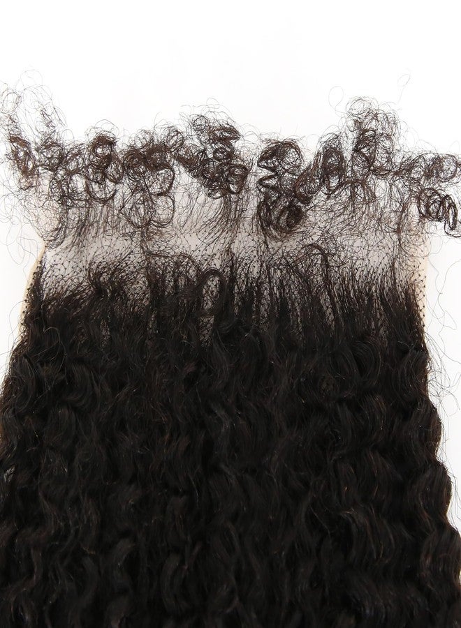 زجزاج هير وصلة شعر متعرجة أفرو مجعدة 5x5 عالية الدقة من الدانتيل، خط شعر مجعد مسبقًا مع شعر صغير مجعد، وصلة شعر 4B 4C، وصلة شعر بشري عالية الدقة من الدانتيل الشفاف (16 بوصة، أفرو مجعد) - Image 2
