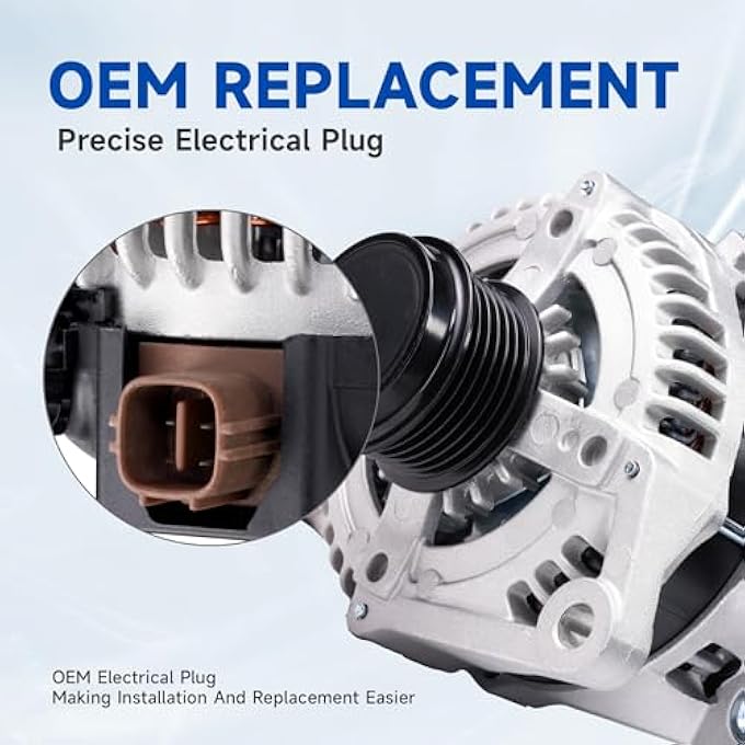 APLEDAX High Output Alternator For/TOYOTA Camry 2012-2015 for/RAV4 2009-2012 For/Scion Tc 2011-2016 12V 100Amp 6-Groove Pulley Upgraded 27060-36010 11402N - Image 5