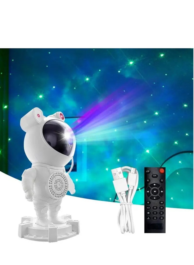 Remote Controlled 360° Rotating LED Astronaut Star Light Projector for Kids - Starlight Night Light with USB Cable for Bedroom - Image 1