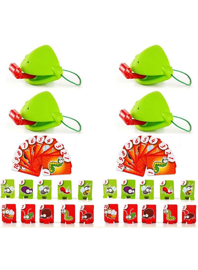 Betaoby Frog Tongue Game, 4 Pack Frog Tongue Mask Game, Catch Bugs Game with Card, Frog Toy Tongues Out Game, Kids Board Games, Multiplayer Party Game, Family Board Games for Kids Ages 4-12 - Image 2