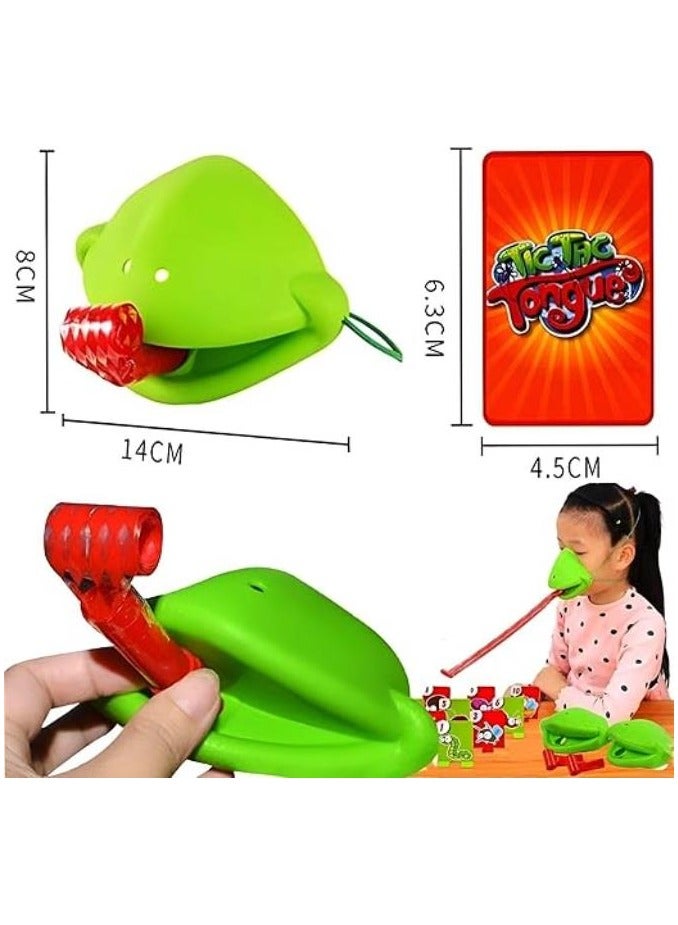 Betaoby Frog Tongue Game, 4 Pack Frog Tongue Mask Game, Catch Bugs Game with Card, Frog Toy Tongues Out Game, Kids Board Games, Multiplayer Party Game, Family Board Games for Kids Ages 4-12 - Image 3