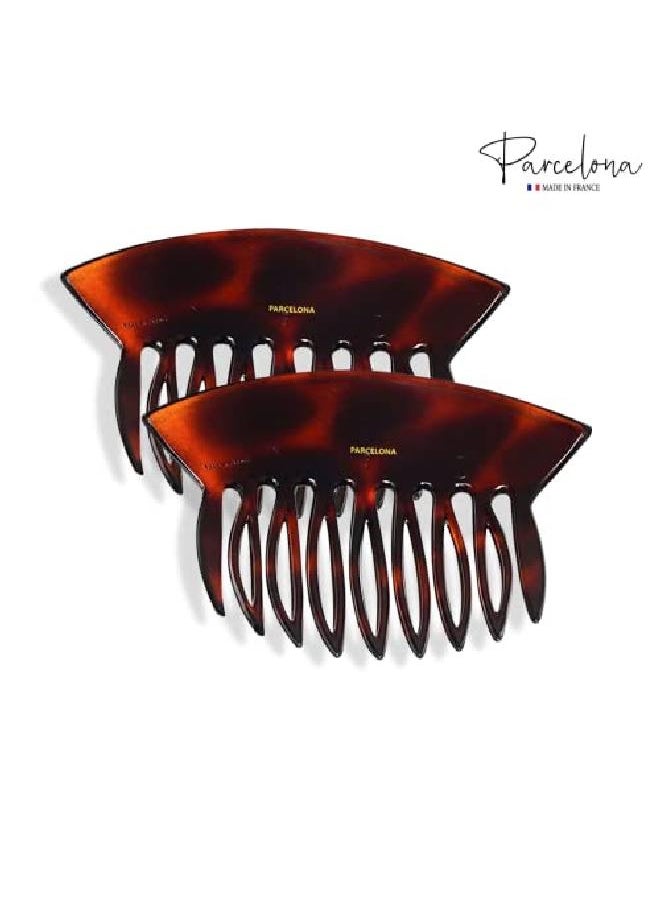 French Wide Edge Tortoise Shell Brown Large 4” Celluloid Set Of 2 Strong Grip Side Hair Combs For Women And Girls - pzsku/ZE49A0F5742CBBF84DBC1Z/45/_/1659519138/3c58fd5d-5cc7-46c3-bc2a-a9f55d997968