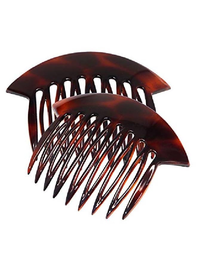 French Wide Edge Tortoise Shell Brown Large 4” Celluloid Set Of 2 Strong Grip Side Hair Combs For Women And Girls - pzsku/ZE49A0F5742CBBF84DBC1Z/45/_/1659519139/2583d15a-208a-4eba-a6fe-61635f3e080d