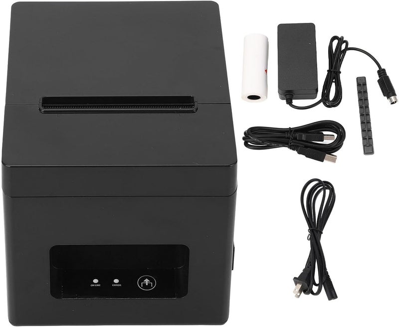Marhynchus USB Thermal Receipt Printer with Automatic Cutter 80mm POS Printer with Overheat Guard Function for Restaurant Supermarket Retail Store (US Plug 500W) - Image 1
