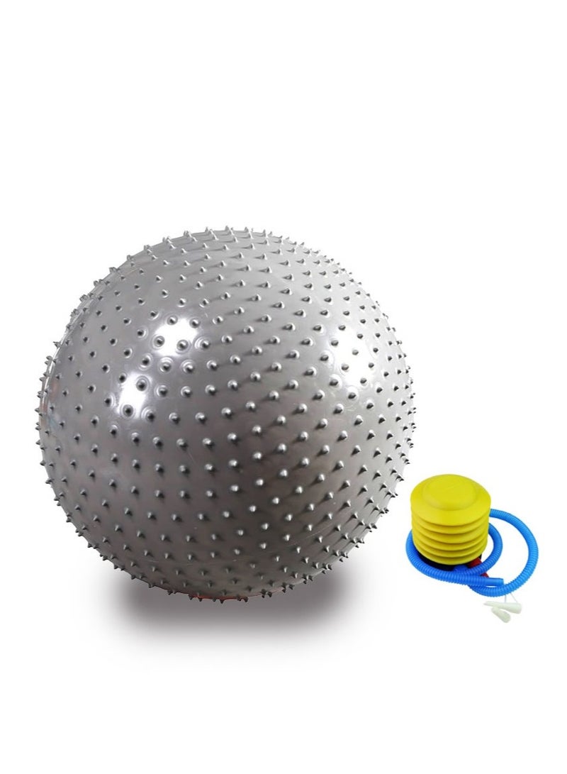 سبال كرة اليوغا الحسية اللمسية مقاس 65 سم مع مضخة هواء سميكة وتوازن التوازن لممارسة اللياقة البدنية - Image 1