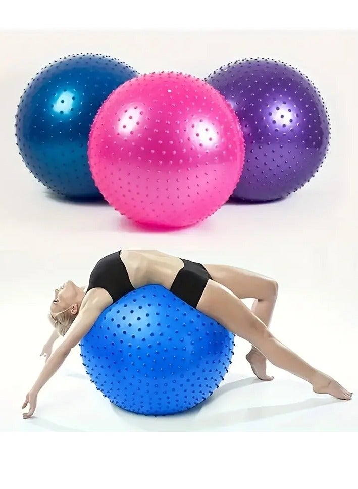 سبال كرة اليوغا الحسية اللمسية مقاس 65 سم مع مضخة هواء سميكة وتوازن التوازن لممارسة اللياقة البدنية - Image 2