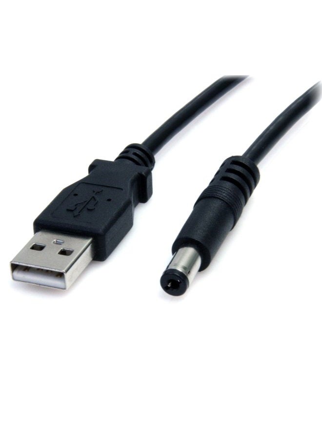 Startech.com 3ft (91cm) USB to Type M Barrel Cable, USB to 5.5mm 5V DC Power Cable, Molded USB to Barrel Jack 5V DC Plug - Image 1