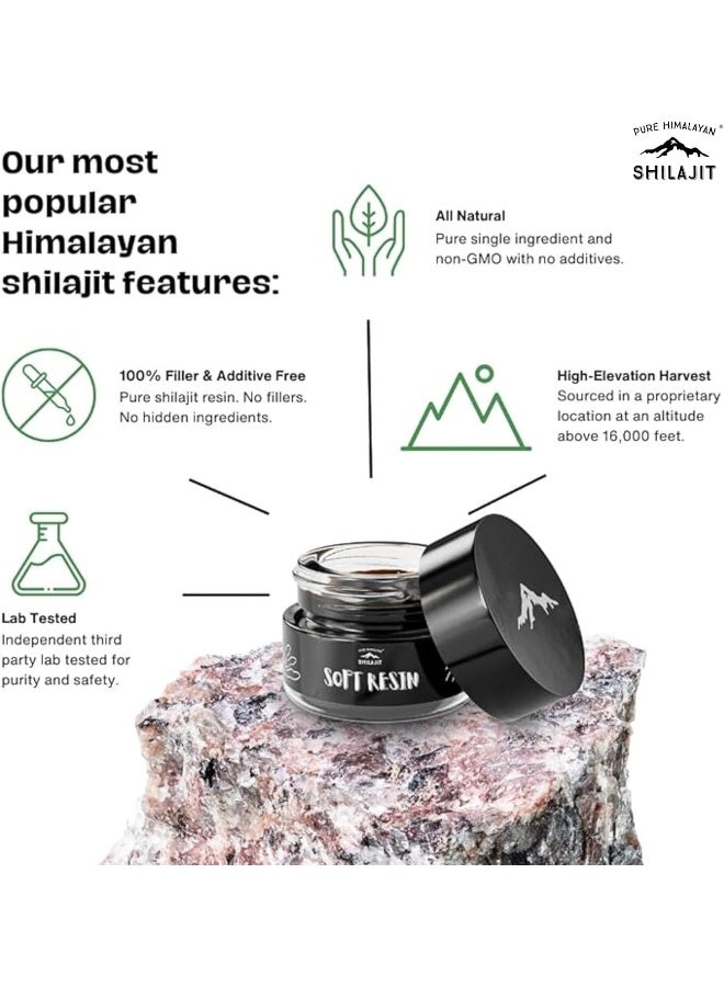 Pure Himalayan Shilajit, Soft Resin, Ayurvedic Rasayana Rejuvenation, Natural Source of Fulvic Acid, Includes Measuring Spoon - 15 ml / 0.5 fl oz (Pack of 1) - Image 5