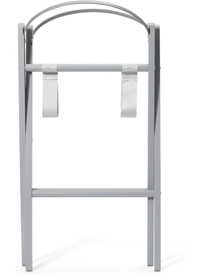 سنوز Baskit Moses Basket And Stand Set For Baby, Dual Mesh Windows For Airflow, Soft Material , 3D Breathable Mattress, Machine Washable Liners , Basket And Stand 84 X 46.5 X 74 Cm - Dark Grey And Dove Grey