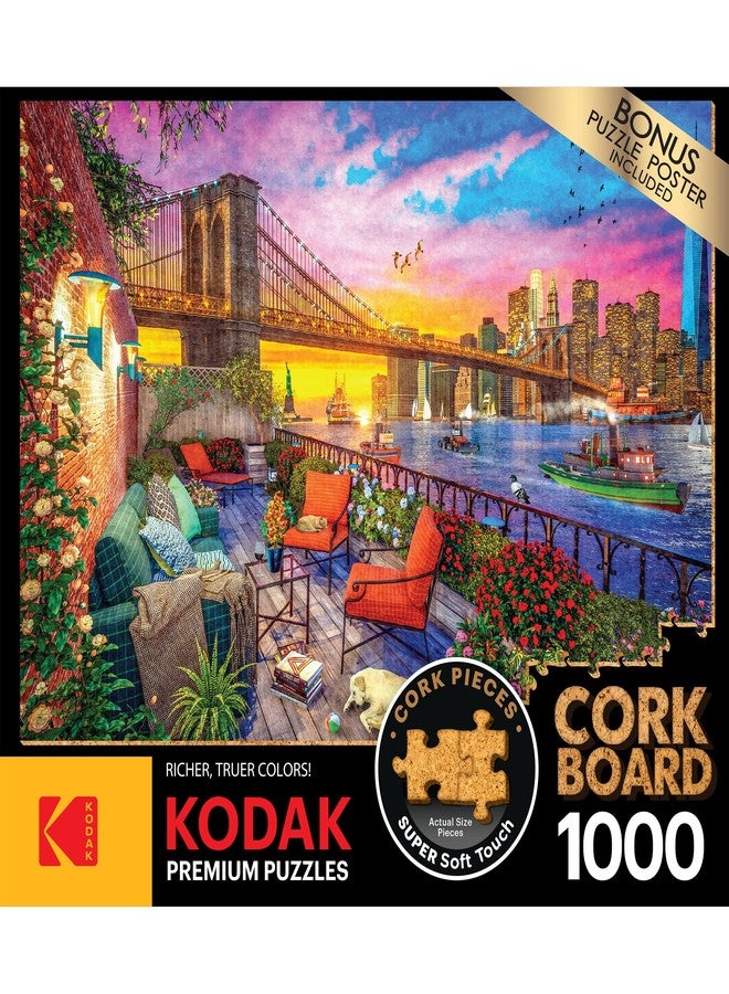 RoseArt - Kodak Premium Cork - Manhattan Balcony Sunset - 1000 Piece Jigsaw Puzzle for Adults - Image 4