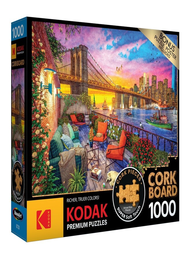 RoseArt - Kodak Premium Cork - Manhattan Balcony Sunset - 1000 Piece Jigsaw Puzzle for Adults - Image 2