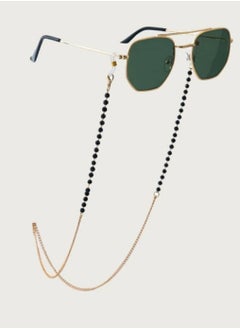 RA accessories Women Eyeglasses  Golden  Chain - Black Crystal  Also Use As Necklace  - Image 1