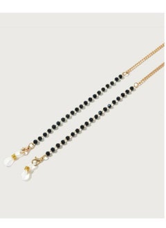 RA accessories Women Eyeglasses  Golden  Chain - Black Crystal  Also Use As Necklace  - Image 2