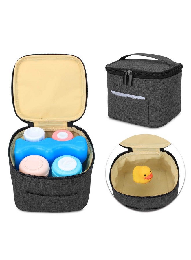 LUXJA Breastmilk Cooler Bag (Hold Four 5 Ounce Breastmilk Bottles) Leakproof Breast Milk Cooler For 4 Or 5 Ounce Bottles (Bag Only) Black  - Image 1