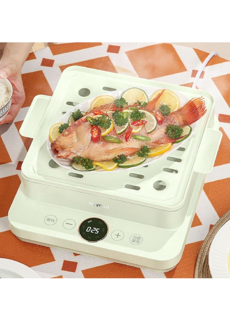 لينرود جهاز طهي بالبخار 3 ادوار من لينرود، سعة 24 لتر، ستانلس ستيل مع اغلاق اوتوماتيك، 1200 واط - Image 3