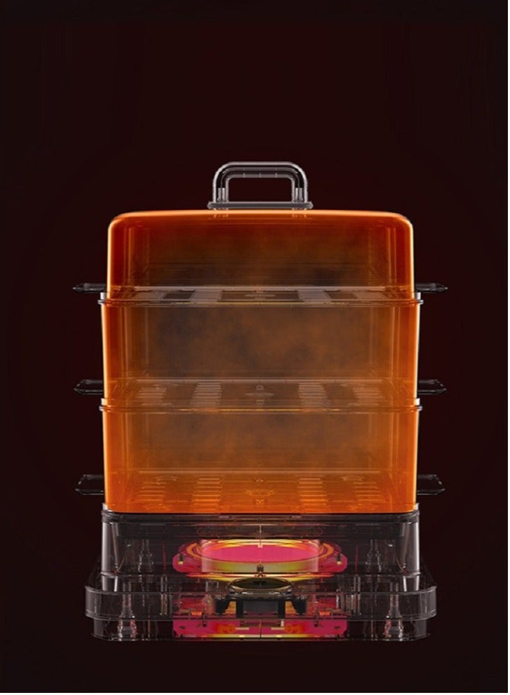 لينرود جهاز طهي بالبخار 3 ادوار من لينرود، سعة 24 لتر، ستانلس ستيل مع اغلاق اوتوماتيك، 1200 واط - Image 5