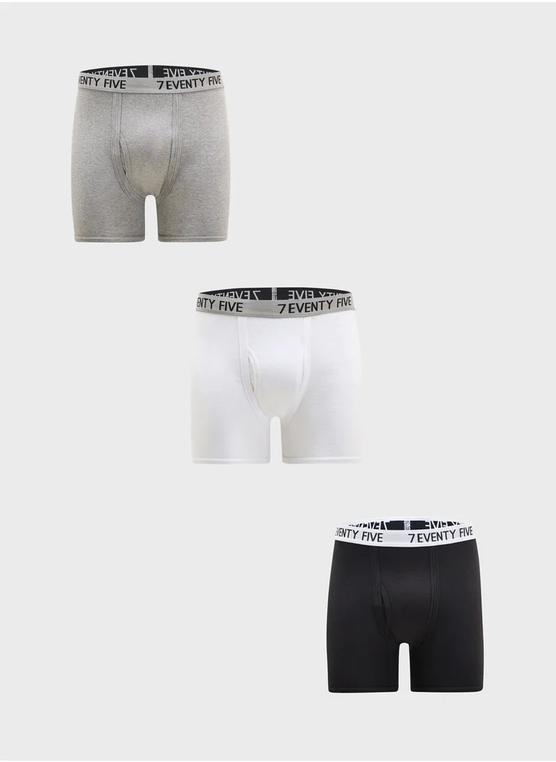 Seventy Five Basics Pack Of 3 Boxers
