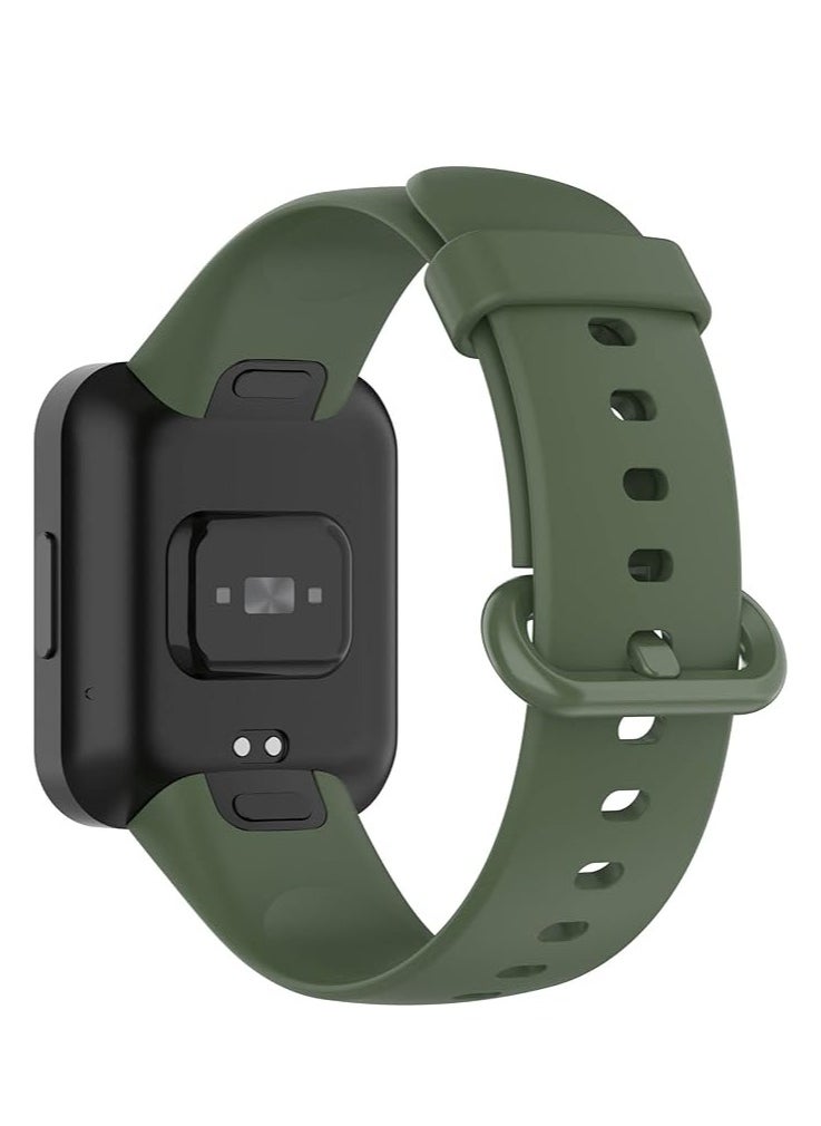 Generic Xiaomi Mi Watch Lite Strap Replacement Sport Soft Silicone Bracelet For Xiaomi Redmi Watch Smart Watch Band - Dark Green  - Image 2