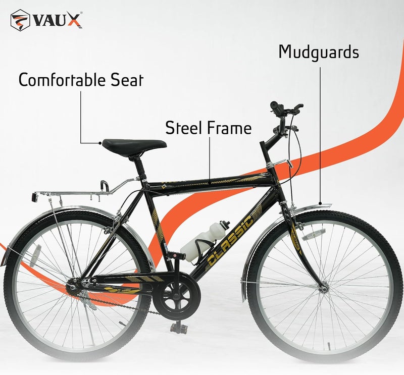 Vaux Classic Mountain Bike || 26 Inch Wheel Size || For Adults || Adjustable Seat || Green - Image 1