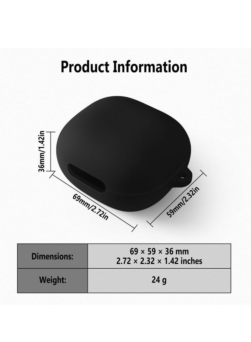 Silicone Case for Anker Soundcore P40i Protective Cover with Carabiner (Black)  - Image 4