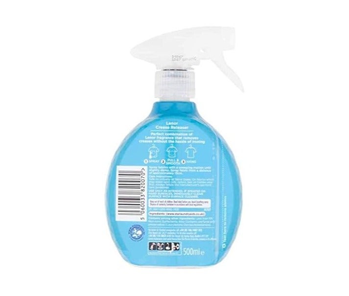 Lenor Crease Releaser Spray for Clothes & Fabric Wrinkle Remover, Spring Awakening Fresh Scent, Removes Creases Quickly, Fabric Freshener, Pack of 3 x 500ml - Image 3