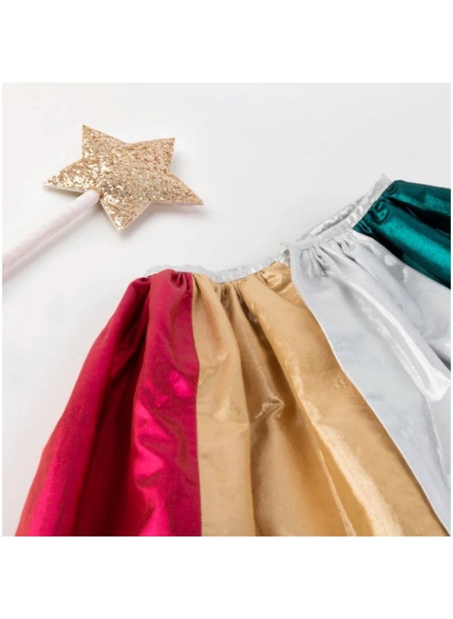 ميري ميري عباءة قوس قزح معدنية وعصا - Image 2