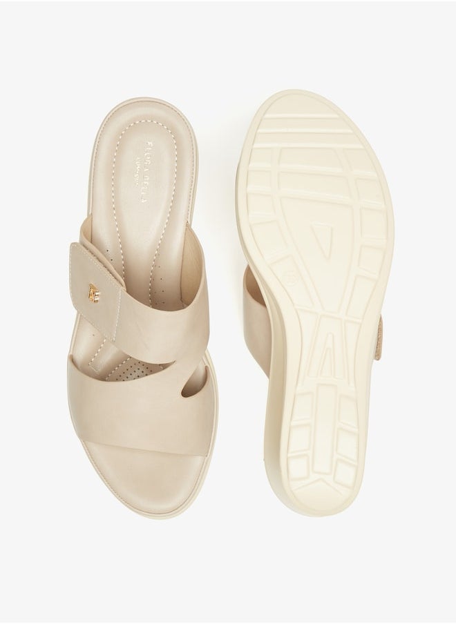 Flora Bella By Shoexpress - Women's Solid Slip-On Sandals With Wedge Heels - Image 1