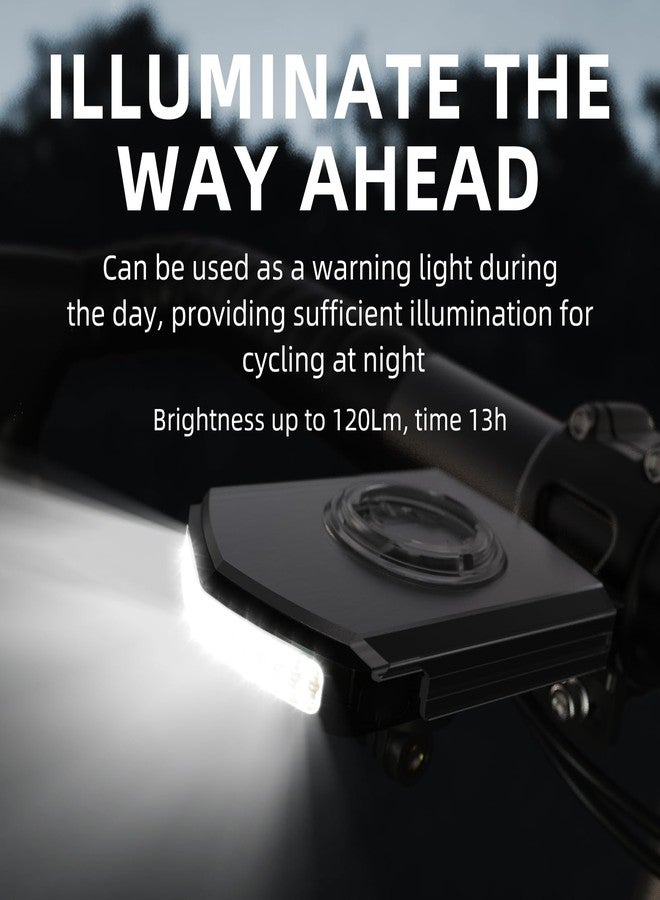 CYCLAMI Bike Front Light, Bicycle Safety Light Compatible with Garmin Bike Computers, 5000mAh Daylight 220° Wide-Angle Light with 4 Modes IPX6 Waterproof Type-C Front Bicycle Lights Cycling Headlight - Image 3