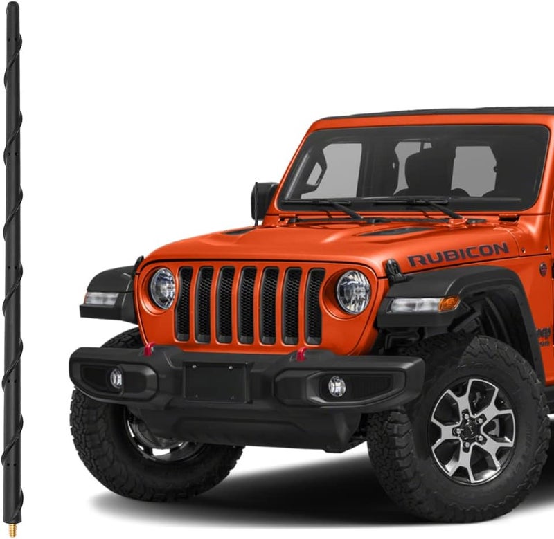 KSaAuto 16 Inch Antenna for 2007-2025 Jeep Wrangler JK JL JKU JLU Gladiator JT, Jeep Exterior Accessories, Jeep Antenna Replacement, Jeep Radio Upgrade Premium Reception - Image 1