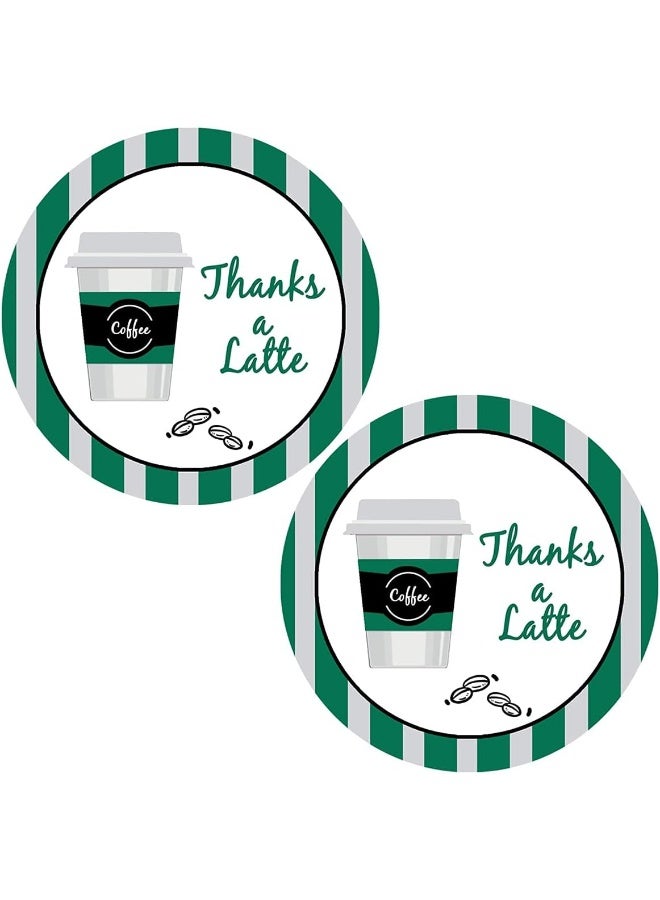 Besttile Thanks A Latte Thank You Sticker Labels - Image 2