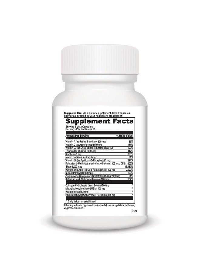 Davinci Labs Hair Skin & Nails Dietary Supplement To Support Smooth Healthy Skin Strong Nails And Hair Health* With Vitamin C And D3 Minerals Biotin Zinc And More Glutenfree 60 Capsules  - Image 3