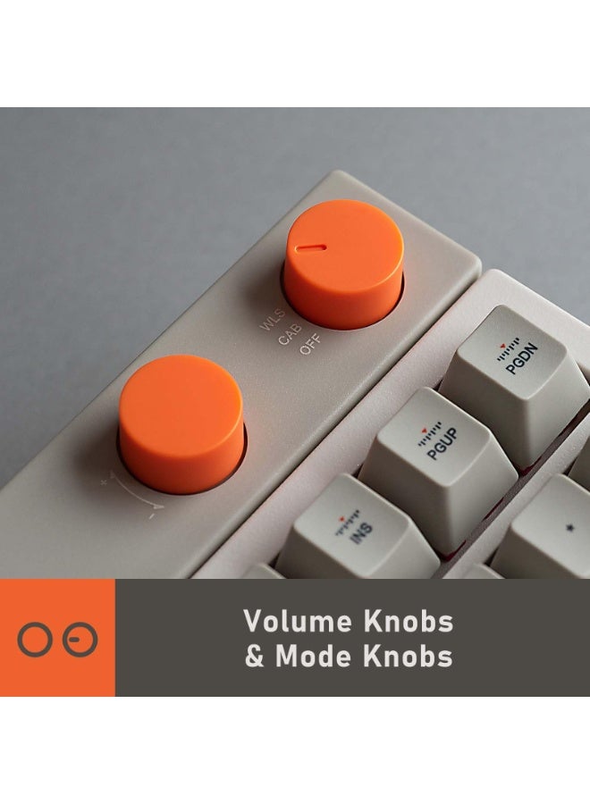 LOFREE Block Wireless Mechanical Keyboard, 98 Keys Rechargeable Hot-swappable Keyboards with 3 Types Connection for Windows, Mac OS/Rero knobs for Volume Control, Mode Shift, eyeable Panels 2025 - Image 2