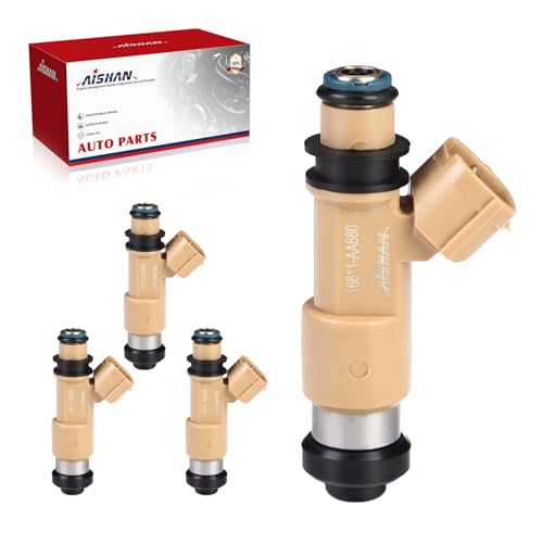 AISHAN 4PCS Fuel Injectors 12 Holes Compatible with Subaru Impreza 2005 2006 2007 2008 2009 2010 2011 Forester 20052010 Saab 92X 2005 2006 25L Replace 16611AA680 - Image 1