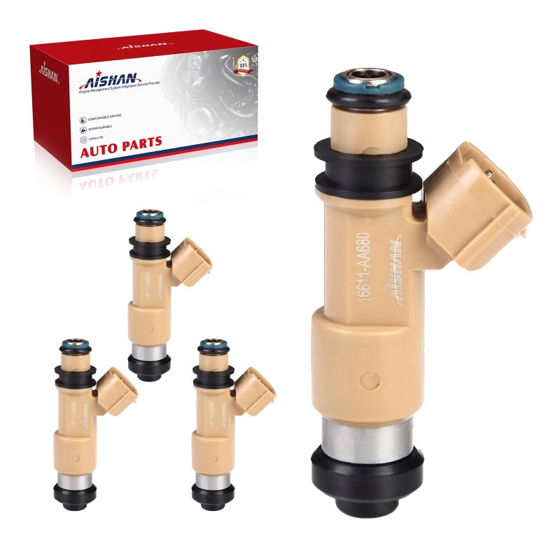 AISHAN 4PCS Fuel Injectors 12 Holes Compatible with Subaru Impreza 2005 2006 2007 2008 2009 2010 2011 Forester 20052010 Saab 92X 2005 2006 25L Replace 16611AA680 - Image 2